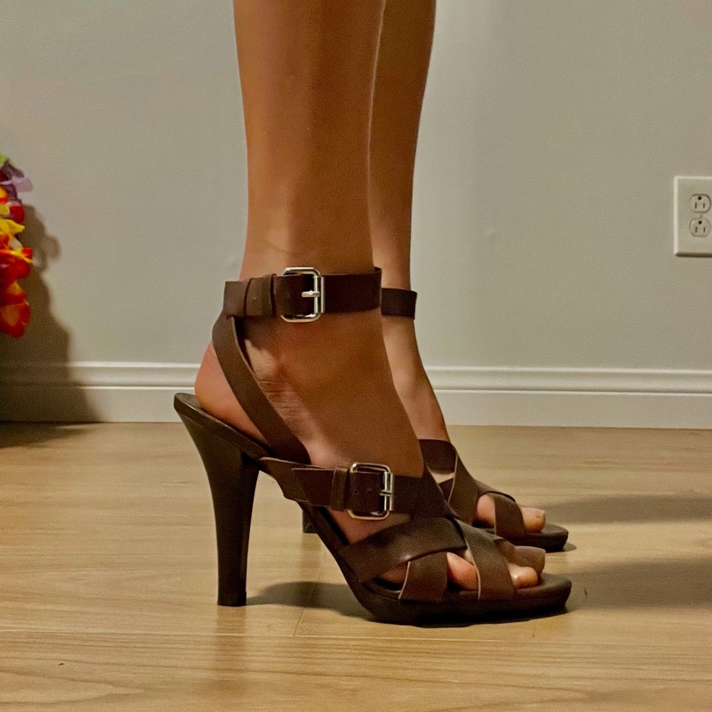 BCBGirls Brown heels, Size is US 8, used